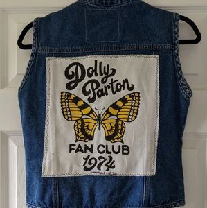 Custom Dolly Parton Denim Vest